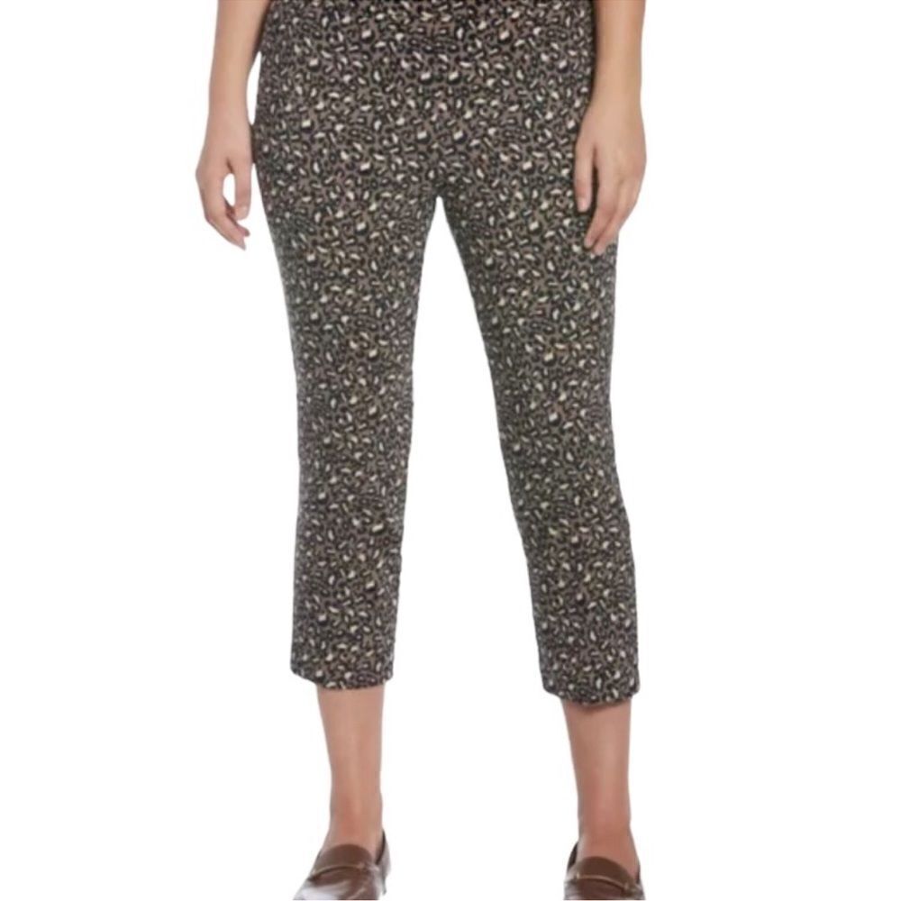 Rafaella Comfort Capri Pant Comfort Pull On Cheetah Print Size 14